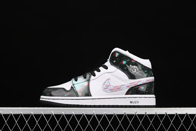 All categories Air Jordan Jordan series basketball shoes Air Jordan 1 Mid Air Jordan 1 Mid SE AJ1 Joe 1 naked eye 3D limited edition Chinese basketball shoes BQ6931-114